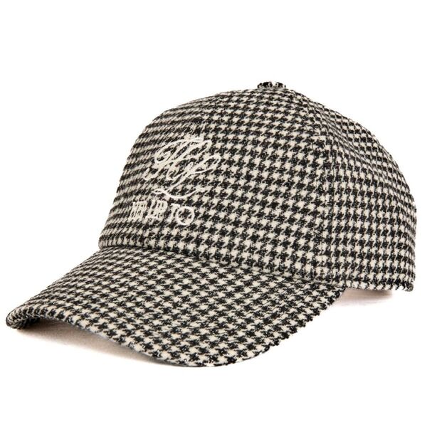 herlipto HLT Lounge ラウンジ Logo Cap black 千鳥柄 帽子 キャップ