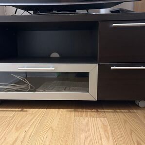 ダークブラウン 引き出し付きテレビ台