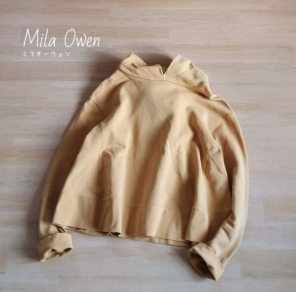 Mila Owen ミラオーウェン Aライン フーディー パーカー プルオーバー イエロー