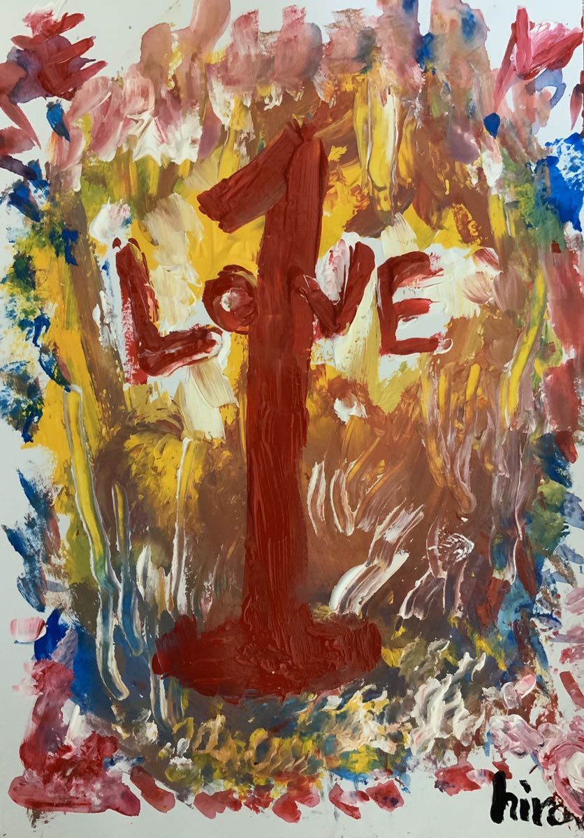 아티스트: Hiro C 오리지널 사랑의 이름으로, 삽화, 그림, 아크릴, 깊은 상처