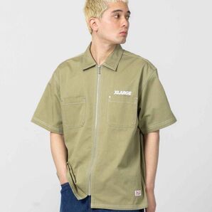【XLARGE】ジップワークシャツ 半袖 L