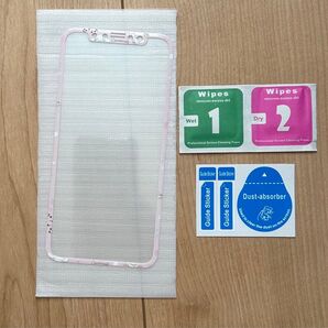 iPhoneX ガラスフィルム 保護フィルム ピンク シナモンロール