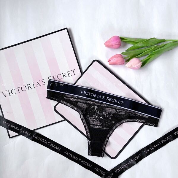 【サイズS】ロゴレースソングパンティ Victoria's Secret ヴィクトリアシークレット Tバック