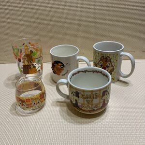  chip & Dale * mug * soup cup * glass *5 point set * unused *