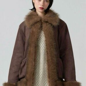 完売品)TINA:JOJUN フェイクファー ドッキングスエードコート