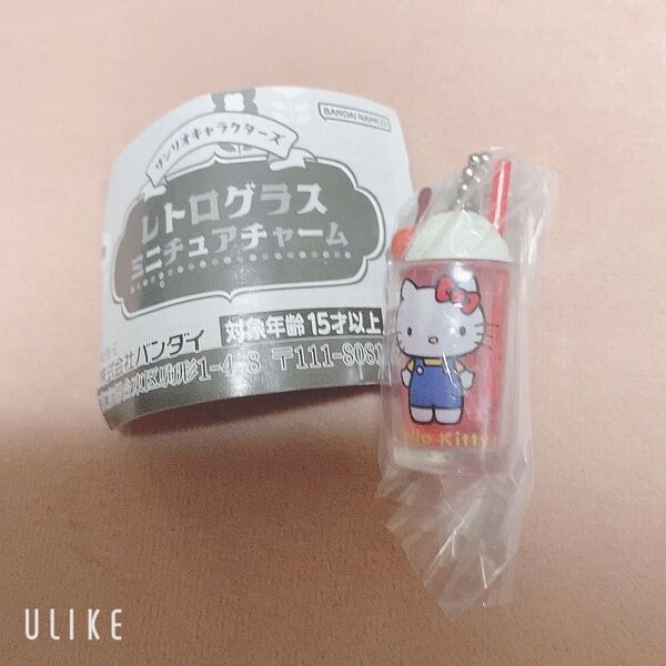 サンリオ レトログラスミニチュアチャーム ハローキティ