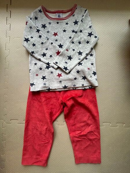 PETIT BATEAU プチバトーパジャマ2点セット 2ans 86cm 冬物