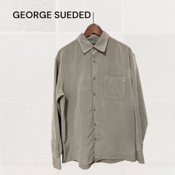 GEORGE SUEDED ジョージズ フェイクスエード 長袖シャツ