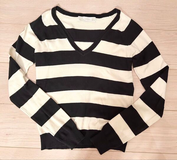 【ZARA】ボーダー ニット S