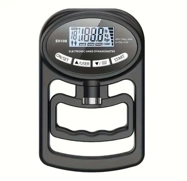 デジタル握力計 USB充電式 握力測定 高精度 ハンドグリップ トレーニング