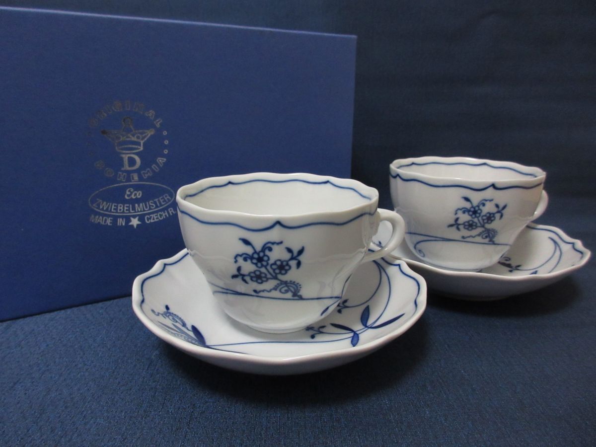 Yahoo!オークション -「ボヘミアブルーオニオン」(茶器) (洋食器 Yahoo!オークション -「ボヘミアブルーオニオン」(茶器) (洋食器