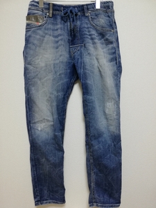 【即決】DIESEL JOGG JEANS NARROT-NE 0606D 28 リペア加工 スウェット デニム パンツ 