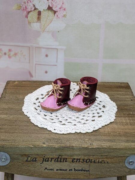 リカちゃんやネオブライスのかわいい革のドール用ブーツ☆靴☆ハンドメイド