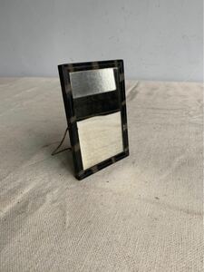 ブロマイド入小さなスタンド式鏡ミラー写真立て フォトフレーム額古道具昭和レトロビンテージインテリアディスプレイアンティークオブジェ