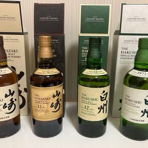 商品名)サントリー山崎12年、白州12年、山崎NA、白州NA、各700ml