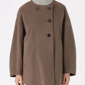 CAST:キャスト コロン ジャケット ノーカラージャケット ウールリバートッパーコート レディース 冬
