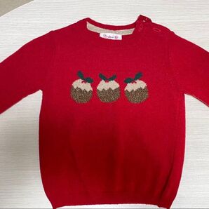 Trotters London クリスマス プディング柄セーター