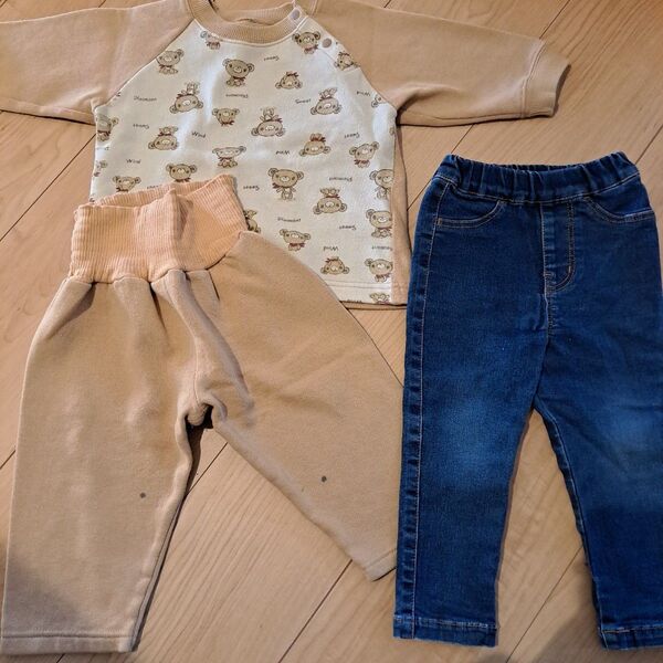 パジャマ デニム パンツ ズボン 80 ベビー服