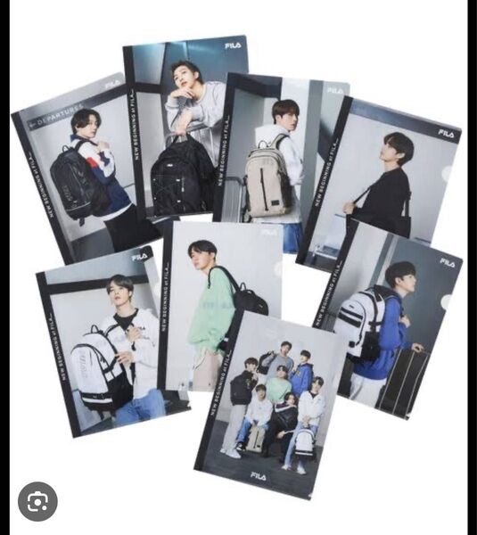 BTS FILA コラボクリアファイル8枚セット