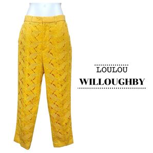 【着画有】LOULOU WILLOUGHBY レーステーパードパンツ