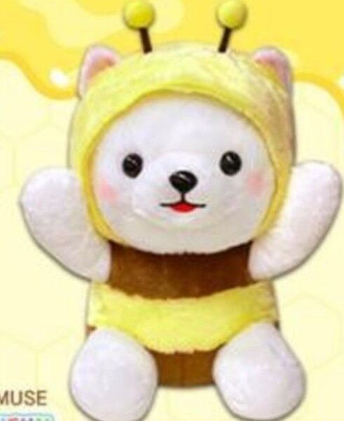 ぬいぐるみ【豆しば三兄弟ゆるミツバチBIG】【未使用】
