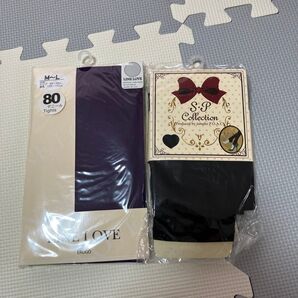 未使用品 タイツ トゥーレス 12分丈 M〜L