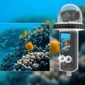 【送料無料】DJI osumo Pocket3対応 MAX40m 耐水防水ケース クリアブラック ダイビング/水中カメラ