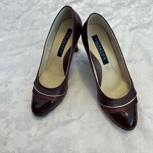 TALANTON HI-FUNCTION&BEAUTY タラントン パンプス エナメル ヒール ワインレッド 24センチ