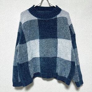 チェック柄 ニット セーター 古着 アメカジ