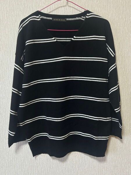 GORGE ストライプ Vネック 長袖
