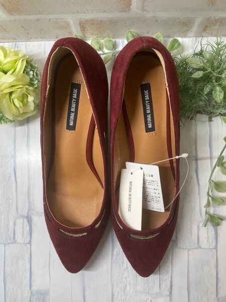 【新品・タグ付き】NATURAL BEAUTY BASIC スエードパンプス