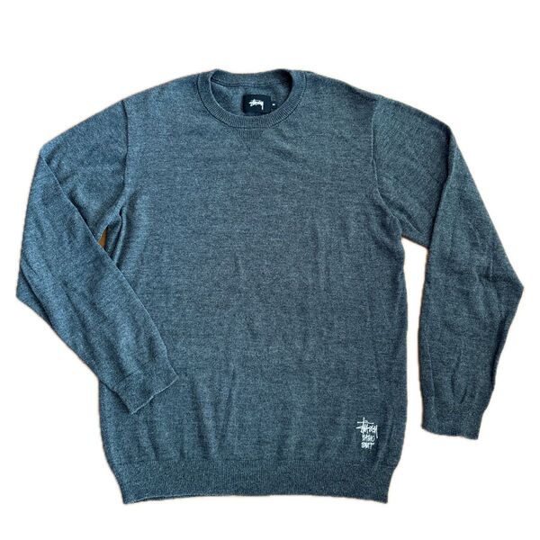 STUSSY セーター クルーネック M グレー