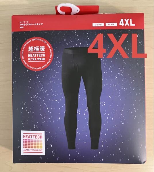 新品 ユニクロ 超極暖 ヒートテックウルトラウォーム タイツ ブラック 4XL