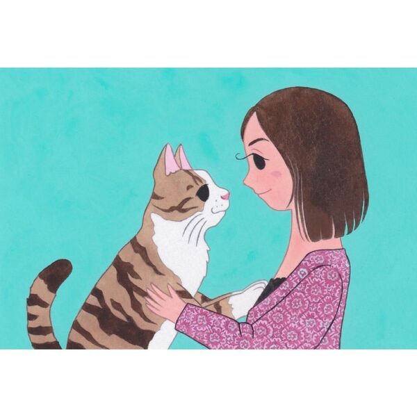 オーダー 似顔絵「ペットといっしょ」鳥/猫/うさぎ/犬/ハムスター