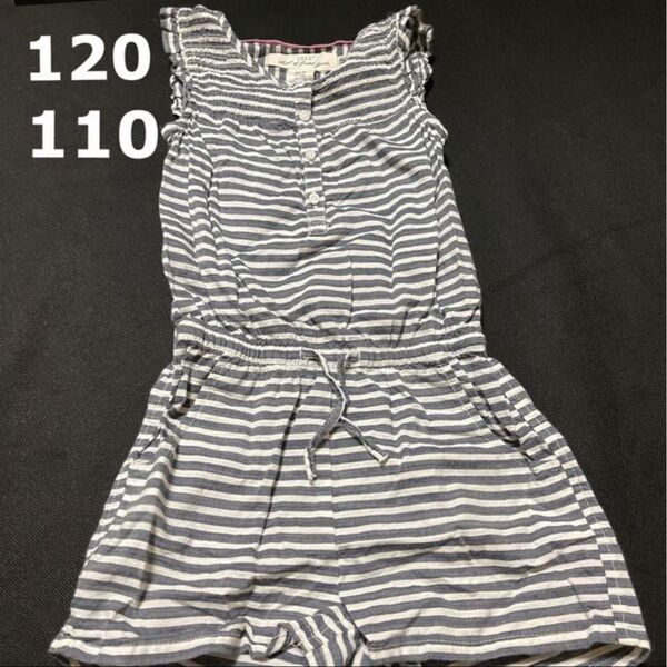 H&M オールインワン 120 ボーダー