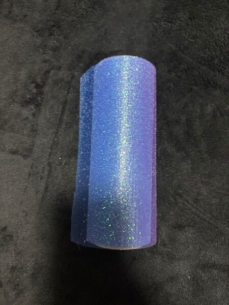 チュールロール生地 15cm×7mくらい 赤みブルー ラメ