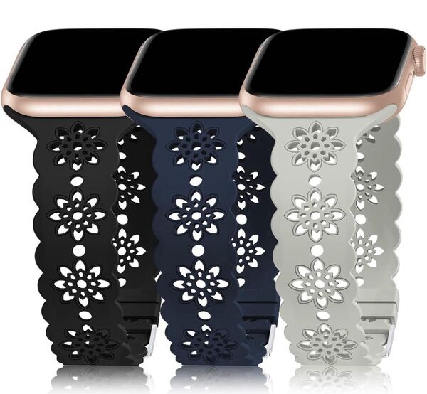 Bandiction AppleWatchバンド 3本セット アップルウォッチバンド シリコン
