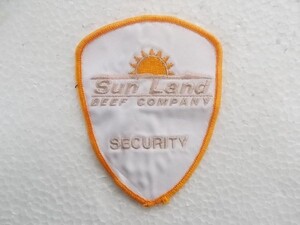 【中古品】sunland beef company セキュリティ 企業 ロゴ 刺繍 アメリカ USA ワッペン/パッチ シャツ アメカジ カスタム おしゃれ259