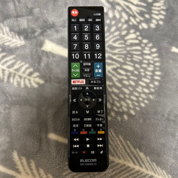 東芝 REGZA テレビリモコン ERC-TV02XBK-TO