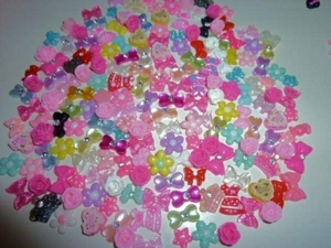  nails deco parts *50ko* rose *. flower * ribbon 