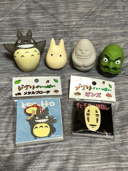 ジブリ 指人形 おきあがりこぼし メタルブローチ ピンズ