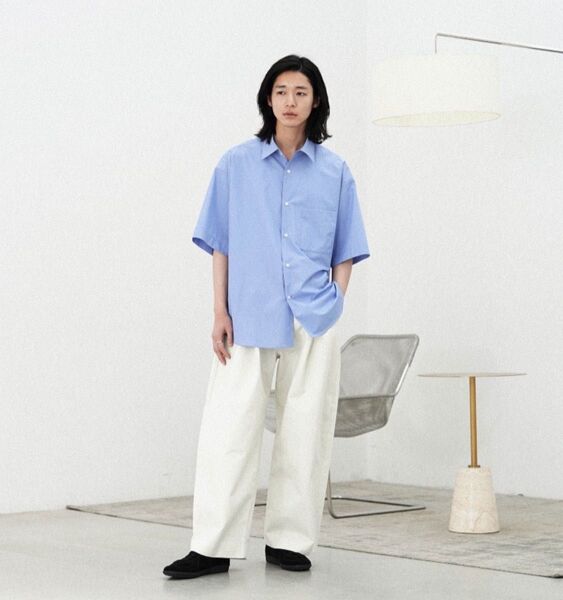 WYM LIDNM MICRO SPAN BASIC WIDE H/S SHIRT 完売品Sサイズ