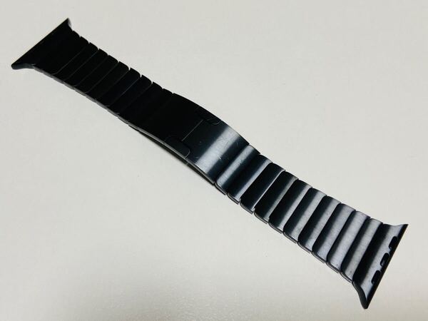 Apple Watch 42mm 44mm 45mm 49mm スペースブラック リンクブレスレット バンド ベルト アップルウォッチ 純正品 ステンレス ブラック