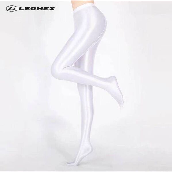 LEOHEX 純正品 ストッキング セクシー 光沢 美脚 ホワイト