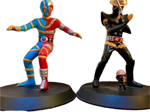 A003 特撮ヒーロー キカイダー ハカイダー 仮面ライダー プライズ品 3点セット フィギュア