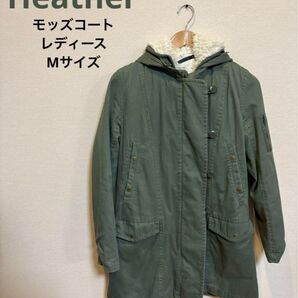 カーキモッズコート/ レディース/ Heather /ファー部分取り外し可能