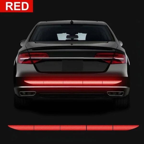 【新品】反射ステッカー レッド 赤 反射テープ リフレクター 車 衝突防止 夜間視認性アップ 安全 ドレスアップ 90㎝