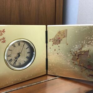 置き時計 金箔 ゴールド 和柄