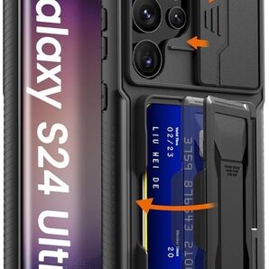 【大人気】NINKI Galaxy S24 Ultra カバー カード ブラック