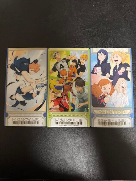 ハイキュー ビジュアルクリアチケット3枚セット